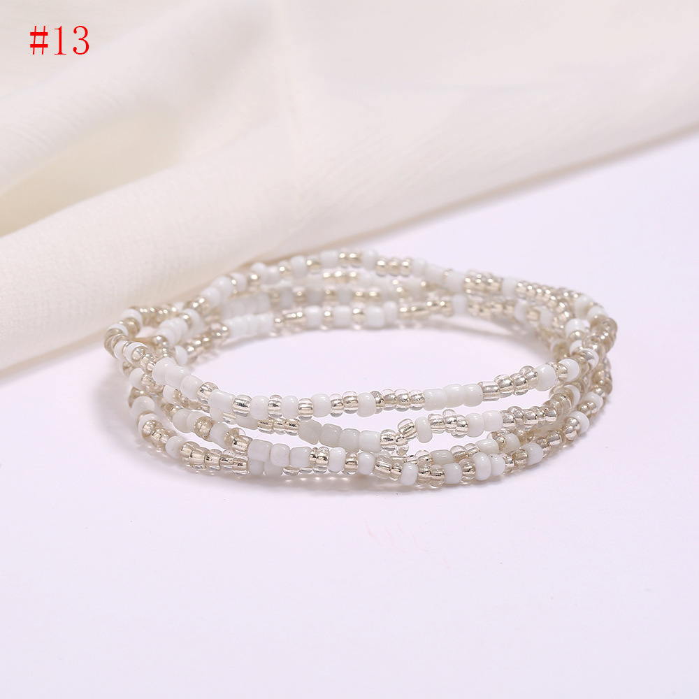 Seed Glass Beads Waist Chain Summer Jewelry Colorful Women Girl Bohemian Bracelet Body Chain Beaded Belly Necklace