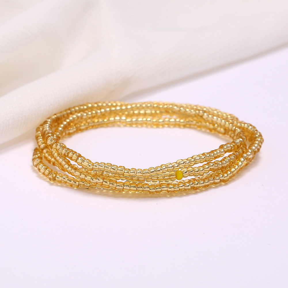 Seed Glass Beads Waist Chain Summer Jewelry Colorful Women Girl Bohemian Bracelet Body Chain Beaded Belly Necklace