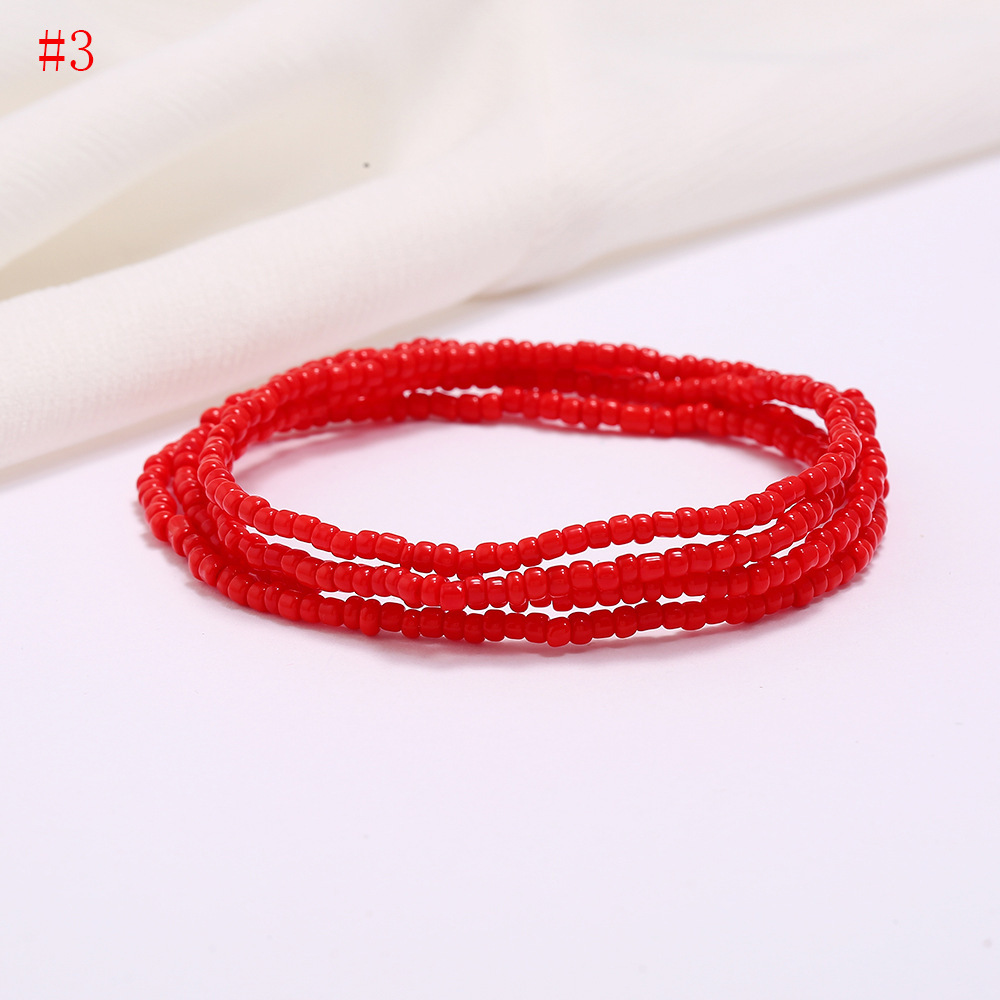 Seed Glass Beads Waist Chain Summer Jewelry Colorful Women Girl Bohemian Bracelet Body Chain Beaded Belly Necklace