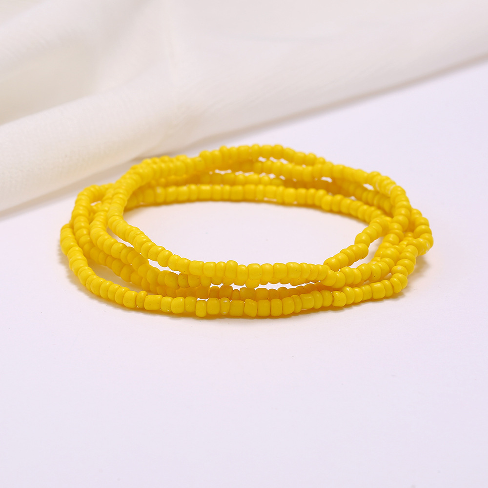 Seed Glass Beads Waist Chain Summer Jewelry Colorful Women Girl Bohemian Bracelet Body Chain Beaded Belly Necklace