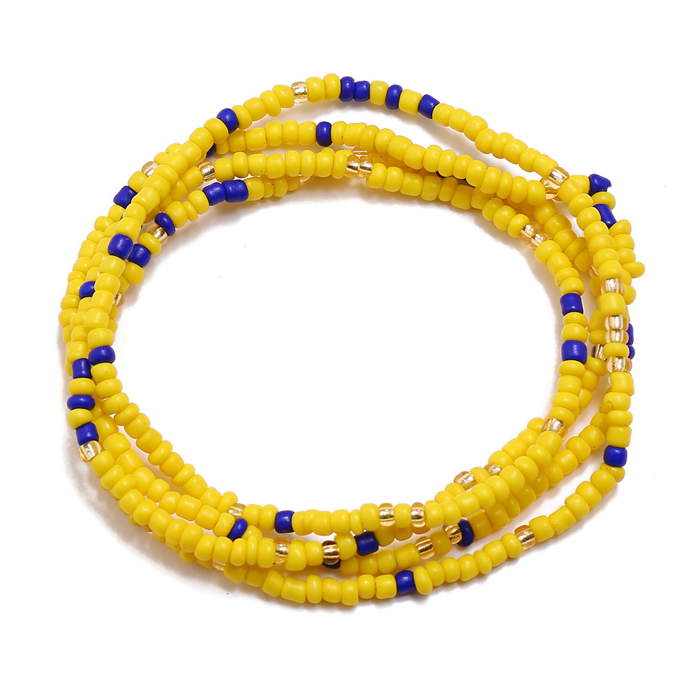 Seed Glass Beads Waist Chain Summer Jewelry Colorful Women Girl Bohemian Bracelet Body Chain Beaded Belly Necklace