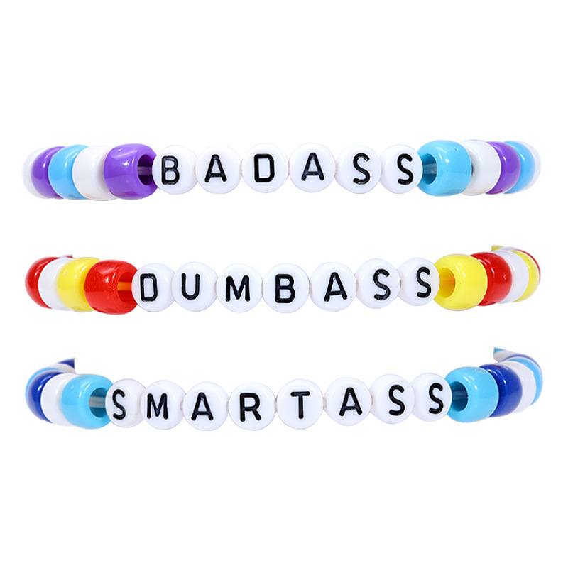 3PCS Friendship Bracelet Handcrafted Handmade Plur Accessory EDM Music Festival Words Beaded String Bracelets