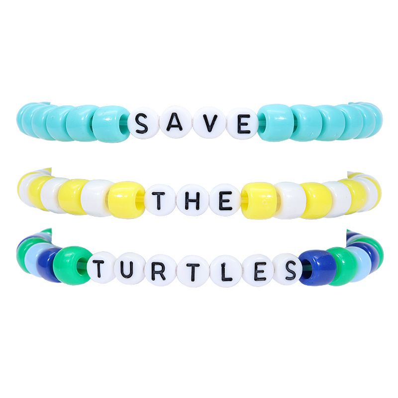 3PCS Friendship Bracelet Handcrafted Handmade Plur Accessory EDM Music Festival Words Beaded String Bracelets