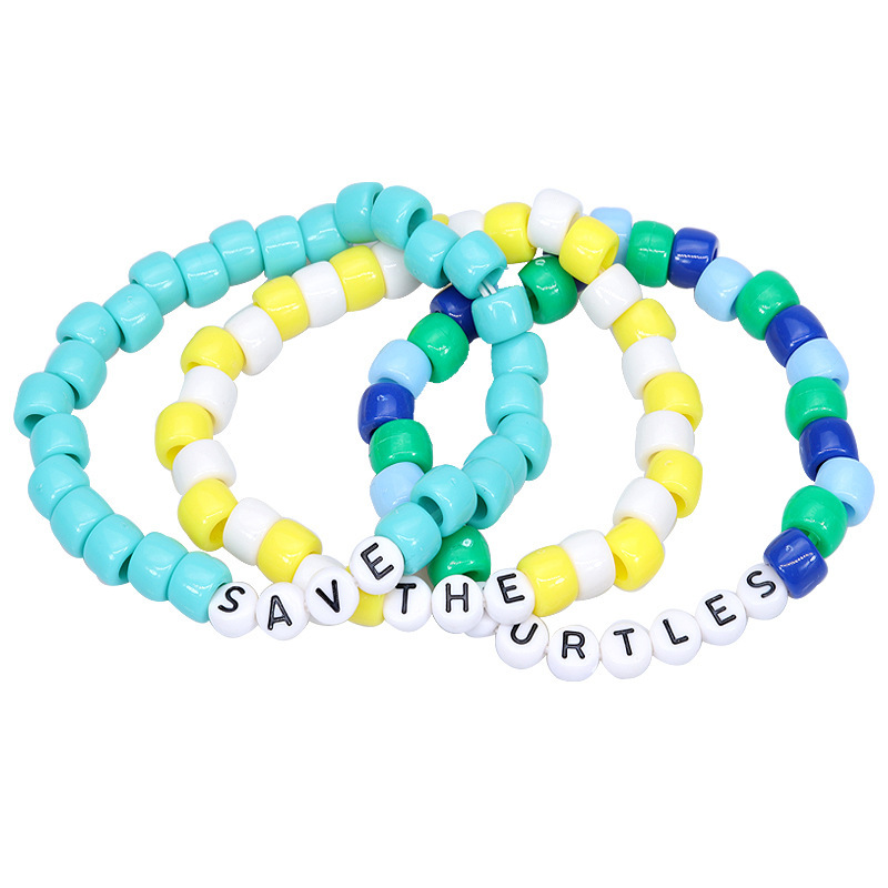 3PCS Friendship Bracelet Handcrafted Handmade Plur Accessory EDM Music Festival Words Beaded String Bracelets