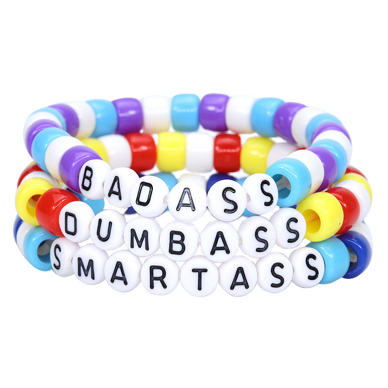 3PCS Friendship Bracelet Handcrafted Handmade Plur Accessory EDM Music Festival Words Beaded String Bracelets