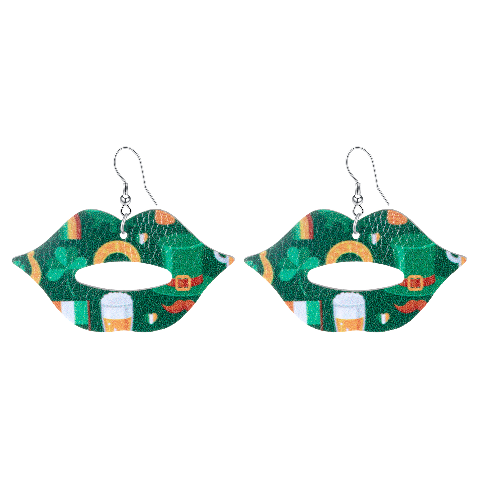 Plaid Leather Earrings for Women Lightweight Drop Earrings Teardrop Dangle Faux Statement