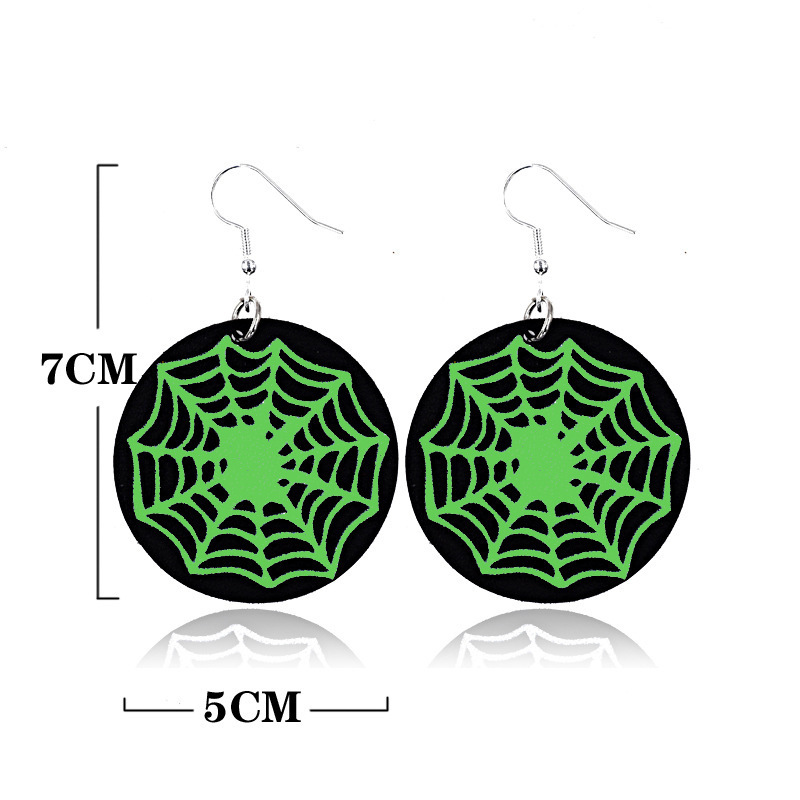 Halloween Earrings Teardrop Earrings Faux Double Leather Dangle Earrings for Halloween Costume Party Decoration Jewelry