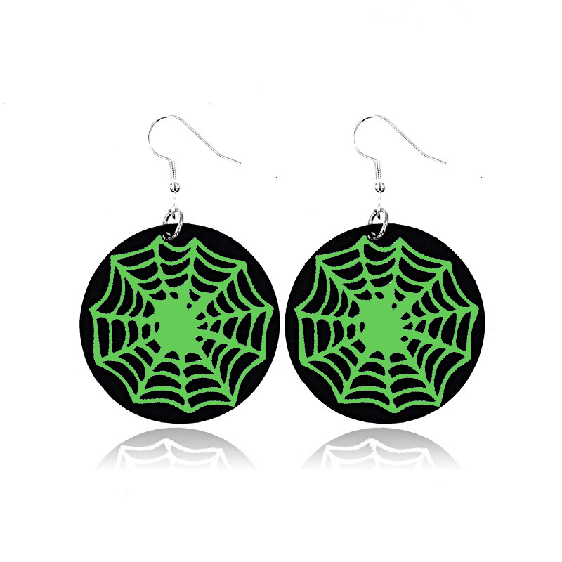 Halloween Earrings Teardrop Earrings Faux Double Leather Dangle Earrings for Halloween Costume Party Decoration Jewelry