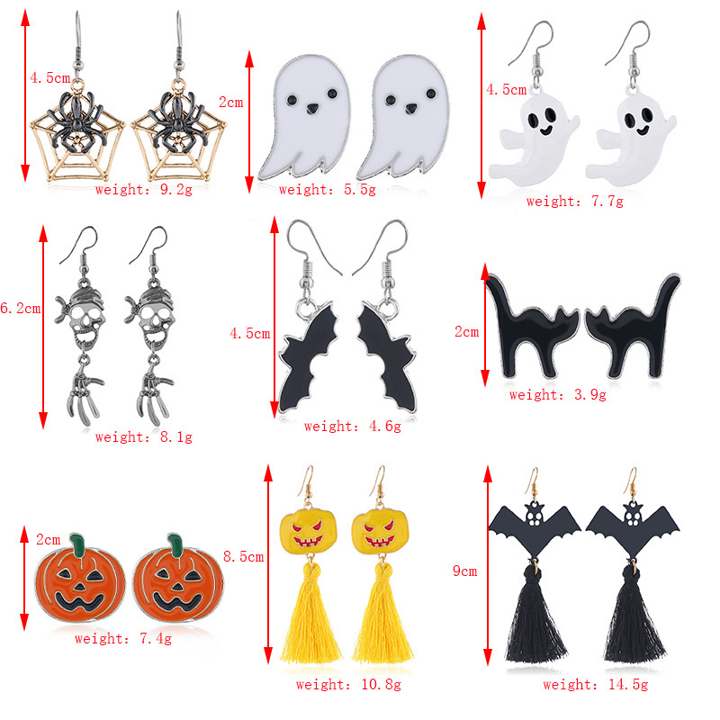 11 Color Garden Halloween Theme Halloween Earrings Jewelry Set Gifts for Women Girls.