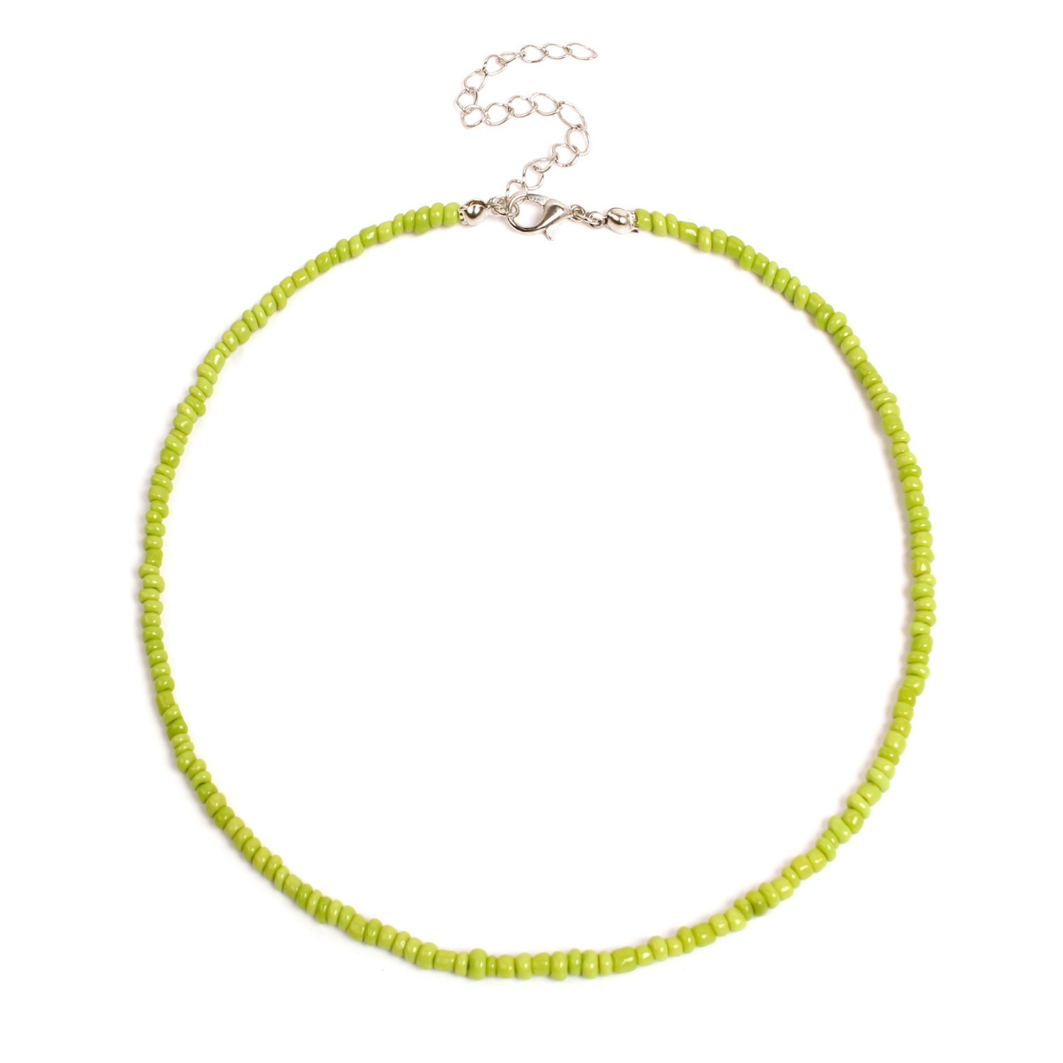 Boho Glass Seed Bead Choker Necklace Colorful Bead Necklaces Rainbow Beach Bead Choker Necklaces for Women