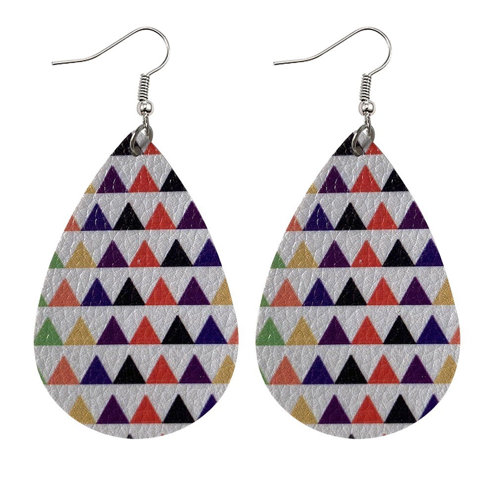 Halloween Earrings Teardrop Earrings Faux Double Leather Dangle Earrings for Halloween Costume Party Decoration Jewelry