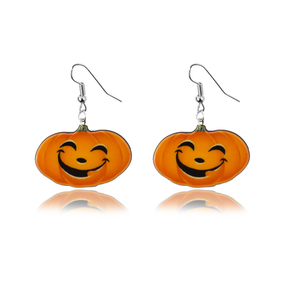 Halloween Skull Earrings Faux  Dangle Costume Party Decoration Earring Jewelry