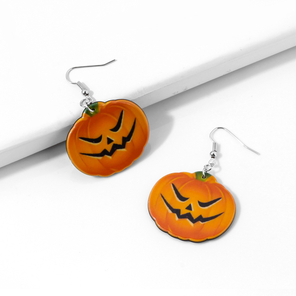 Halloween Skull Earrings Faux  Dangle Costume Party Decoration Earring Jewelry