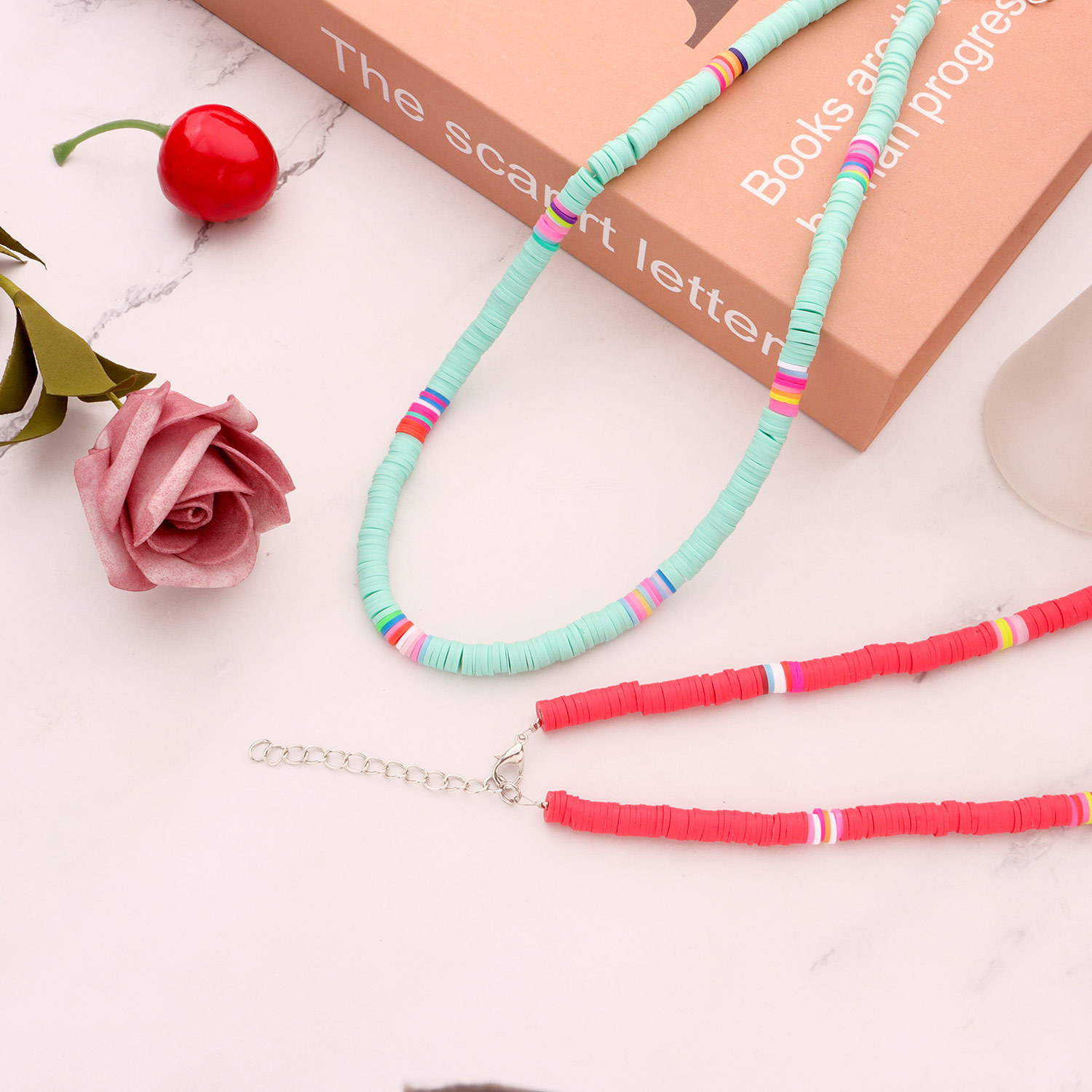 Boho Surfer Beaded Choker Necklace for Holiday Women Girls