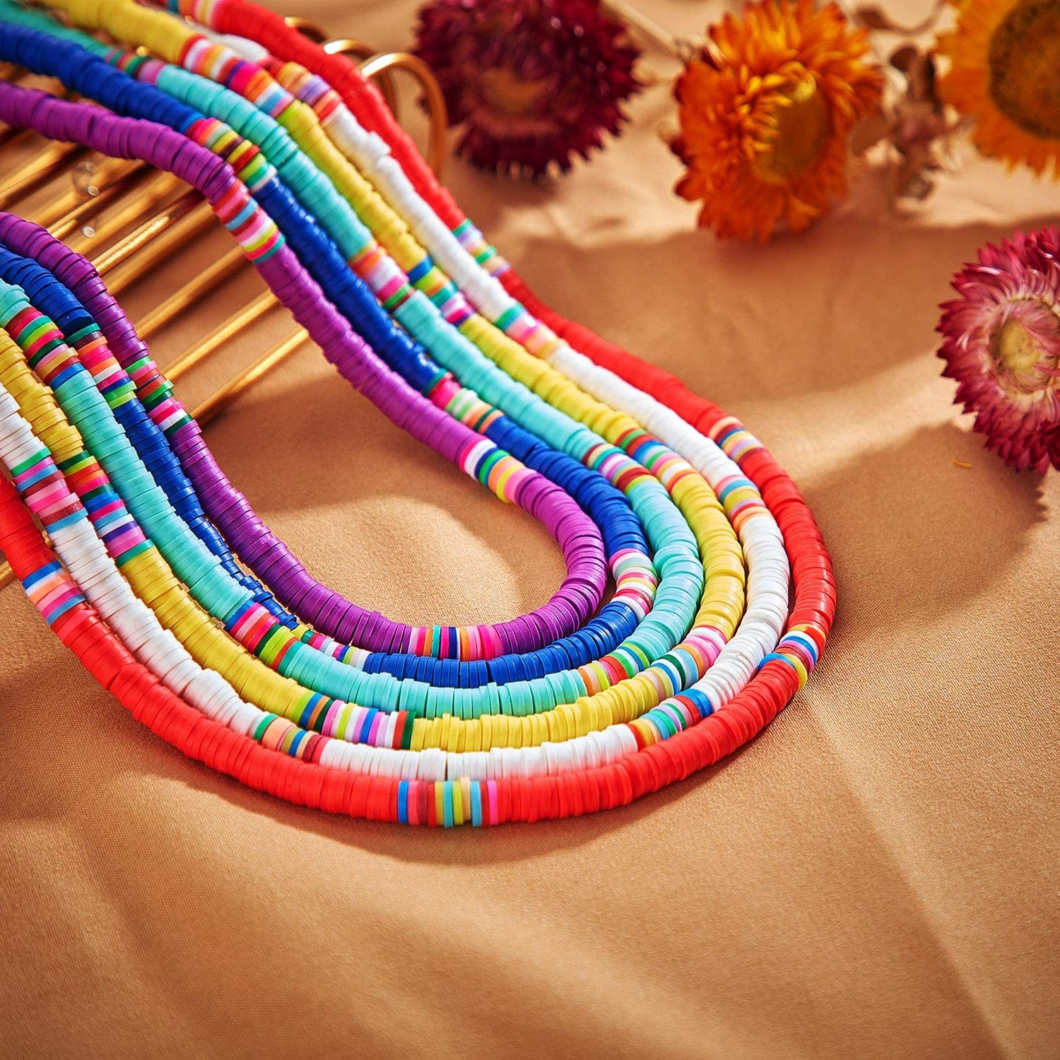 Boho Surfer Beaded Choker Necklace for Holiday Women Girls