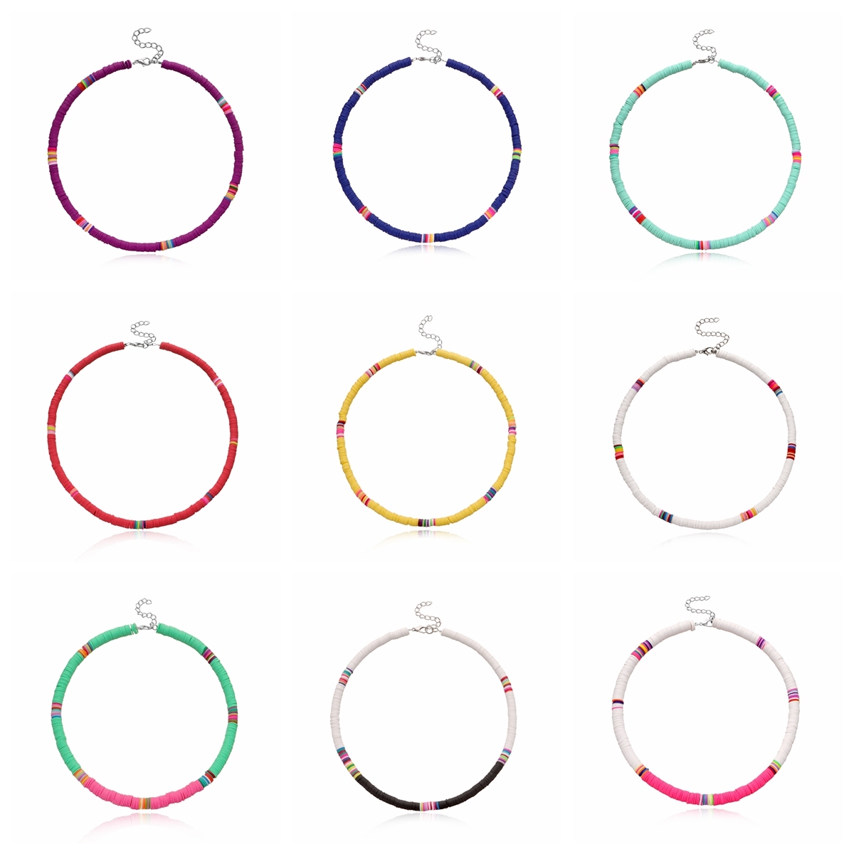Boho Surfer Beaded Choker Necklace for Holiday Women Girls