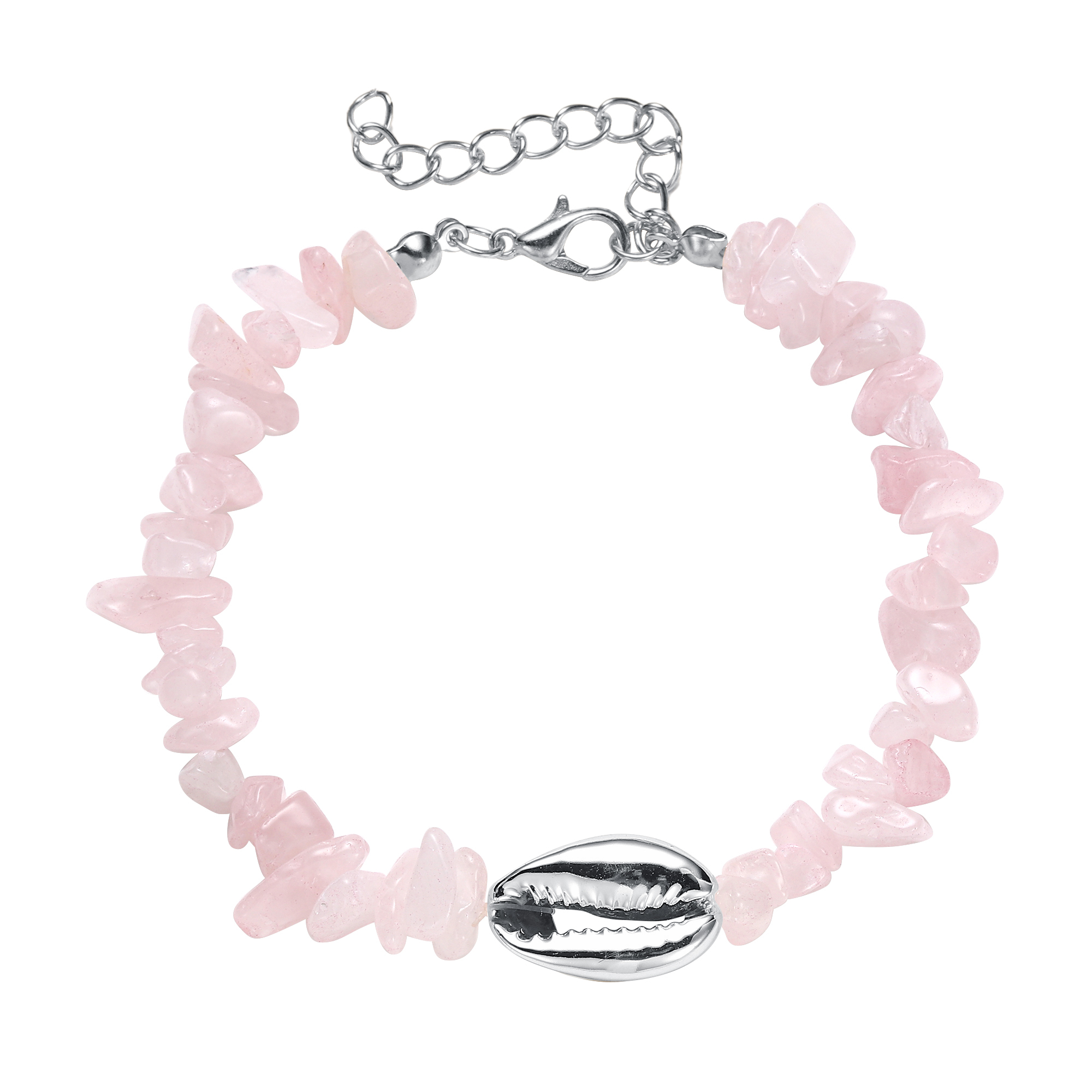 Sea Conch Shell Bracelets for Women Girls Puka Bohemian Natural Chip Raw Beads Bracelet Crystal Anklet Jewelry