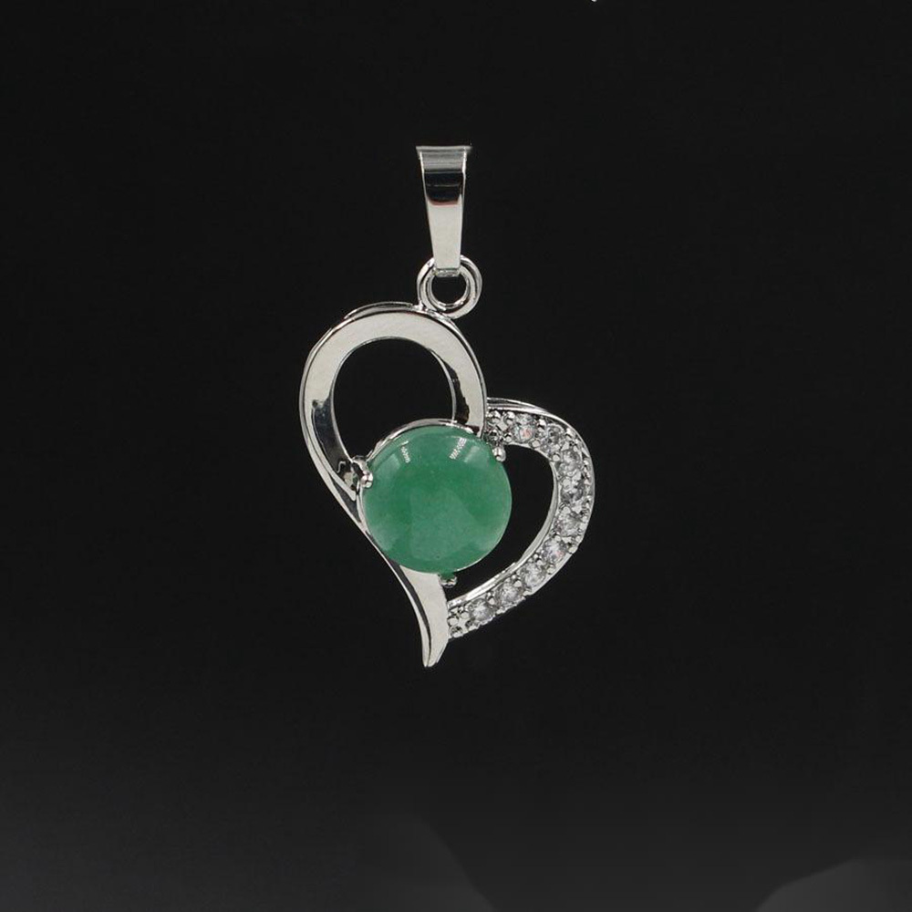 Infinity Love Heart Pendant Necklace for Women Girl Birthstone Crystal Chakra Yoga Jewelry Available in Various Colored Stones