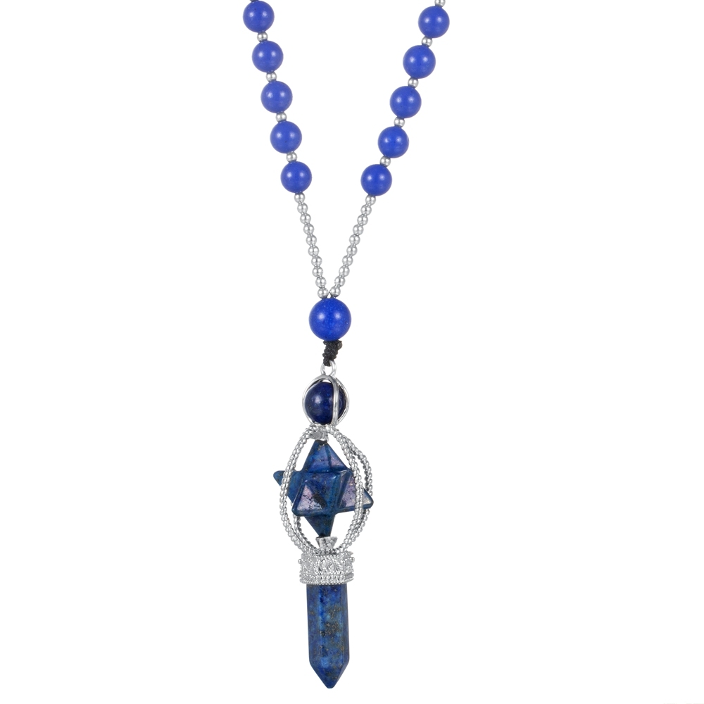 Natural Crystal Rotate Merkaba Star Stone Chakra Pendant Necklace Hexagonal Pointed Energy Reiki Healing Rose Quartz Amethyst