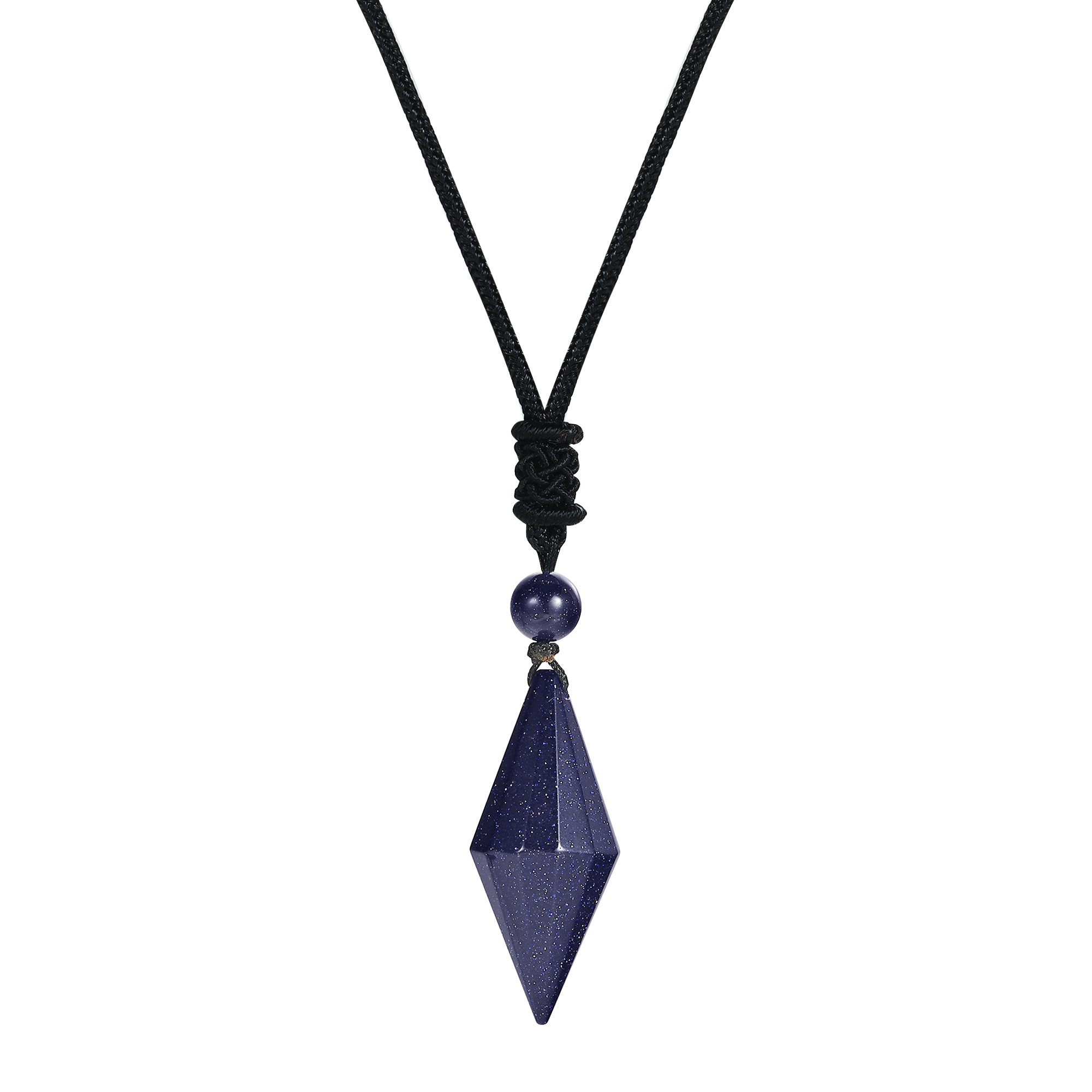 Natural Crystal Quartz Pendant Necklace Double Point Faceted Cut Healing Stone Jewelry for women Men