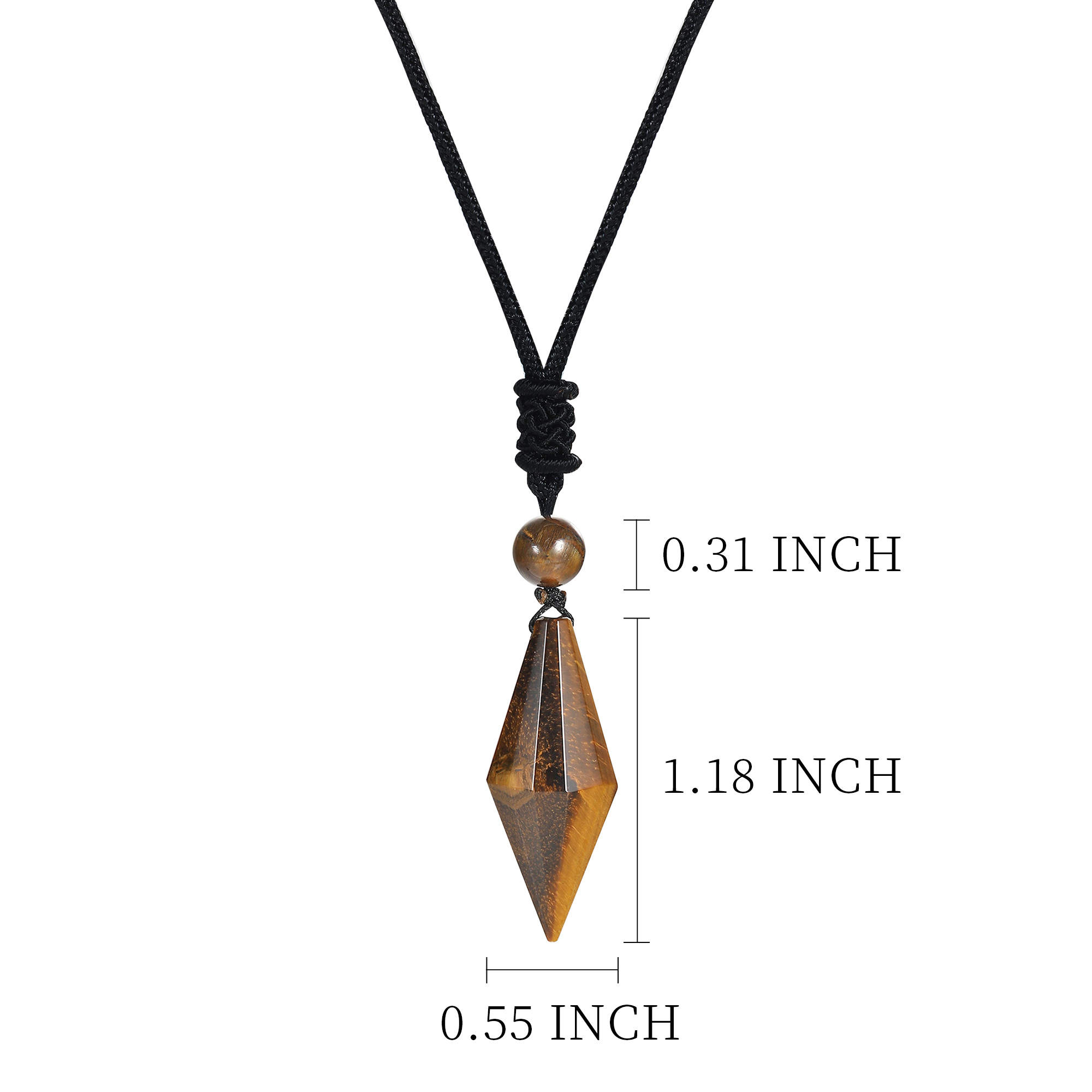 Natural Crystal Quartz Pendant Necklace Double Point Faceted Cut Healing Stone Jewelry for women Men