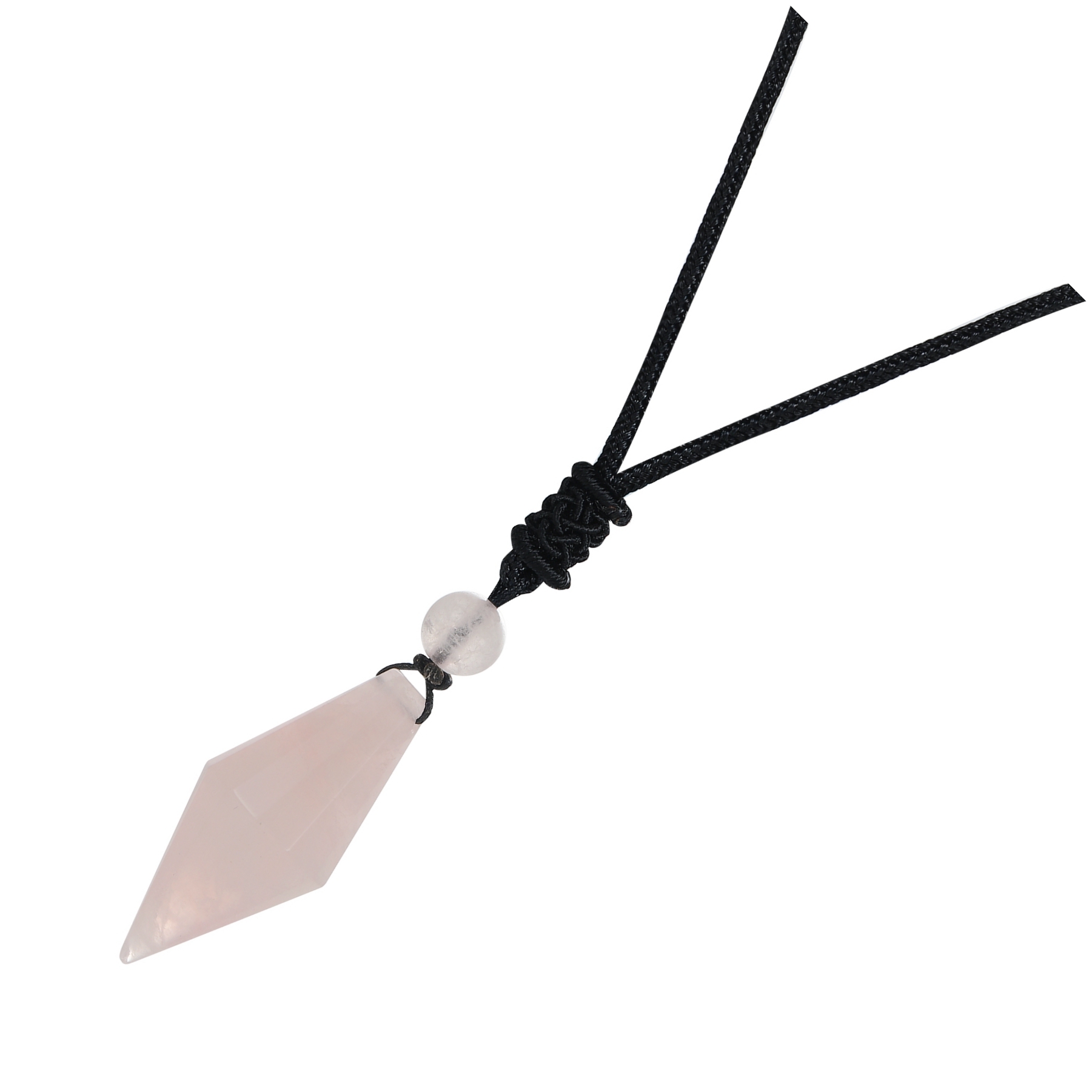 Natural Crystal Quartz Pendant Necklace Double Point Faceted Cut Healing Stone Jewelry for women Men