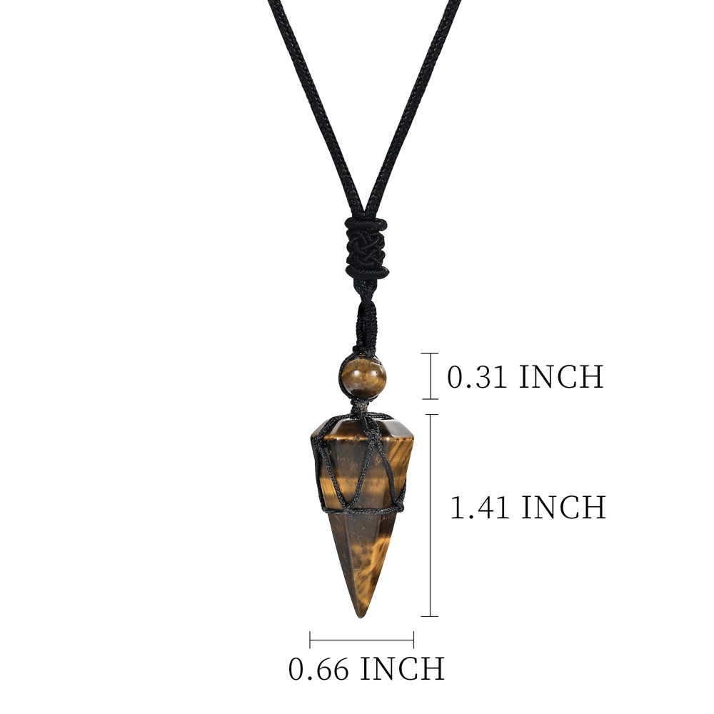 Natural Crystal Quartz Pendant Necklace Double Point Faceted Cut Healing Stone Jewelry for women Men