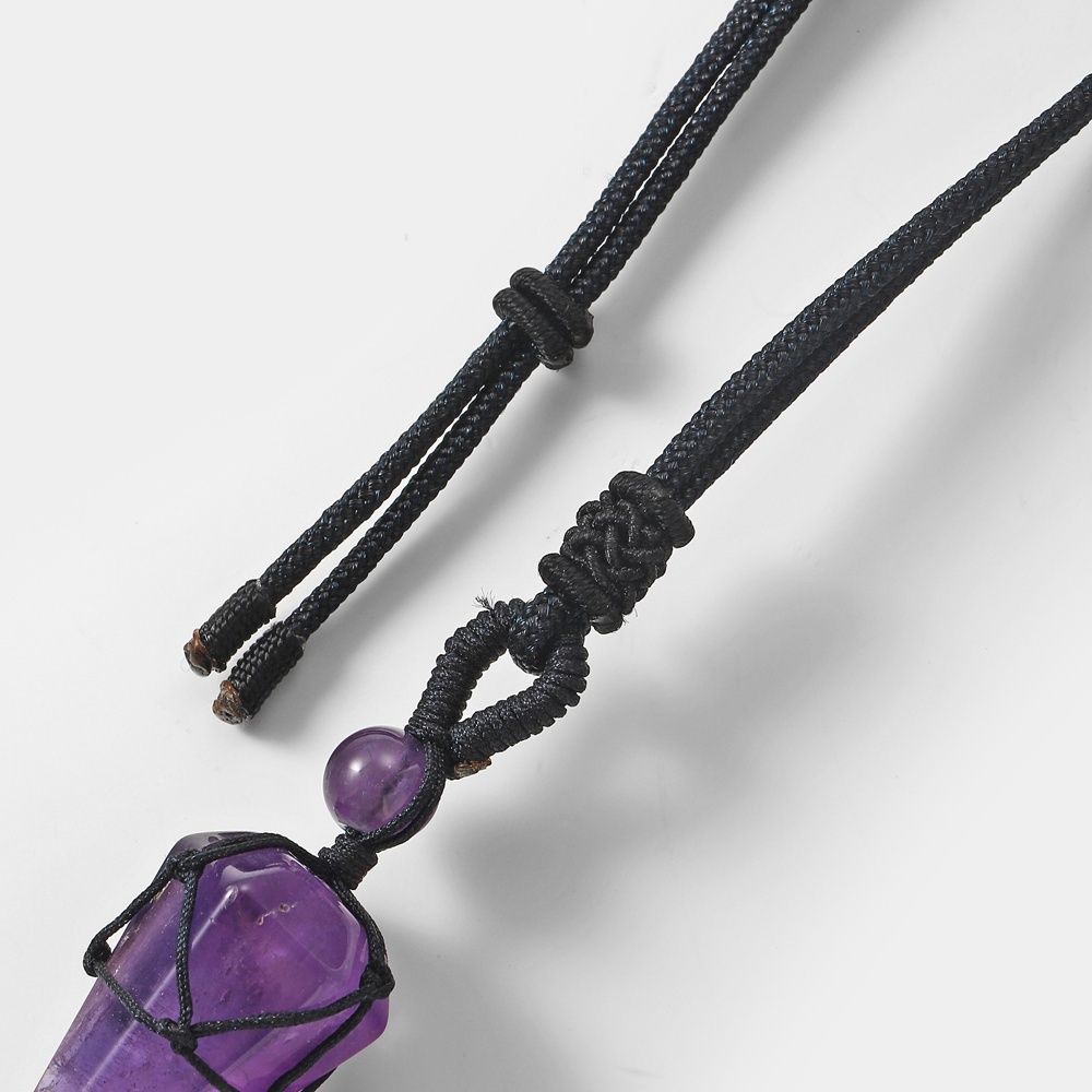 Natural Crystal Quartz Pendant Necklace Double Point Faceted Cut Healing Stone Jewelry for women Men