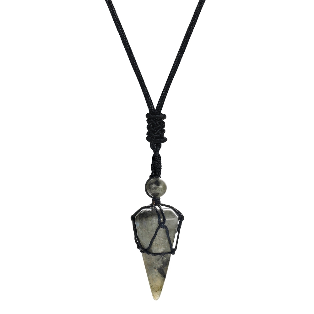 Natural Crystal Quartz Pendant Necklace Double Point Faceted Cut Healing Stone Jewelry for women Men