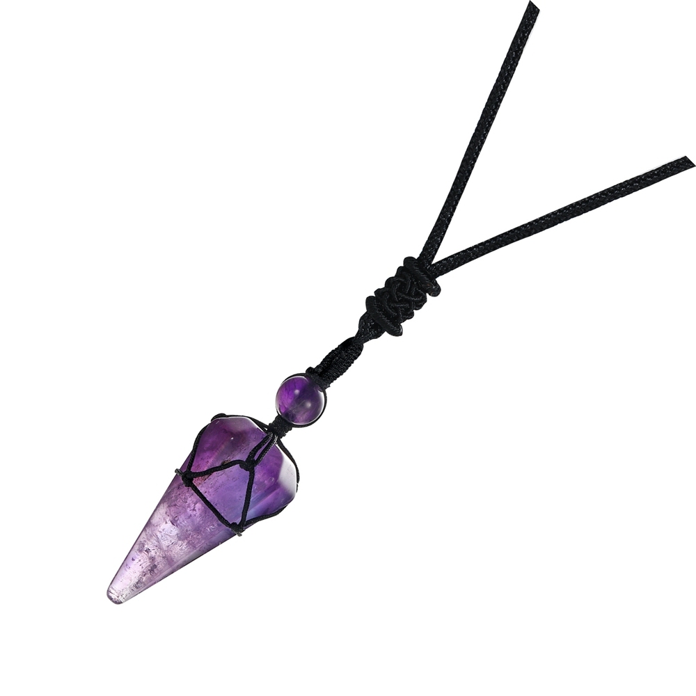 Natural Crystal Quartz Pendant Necklace Double Point Faceted Cut Healing Stone Jewelry for women Men
