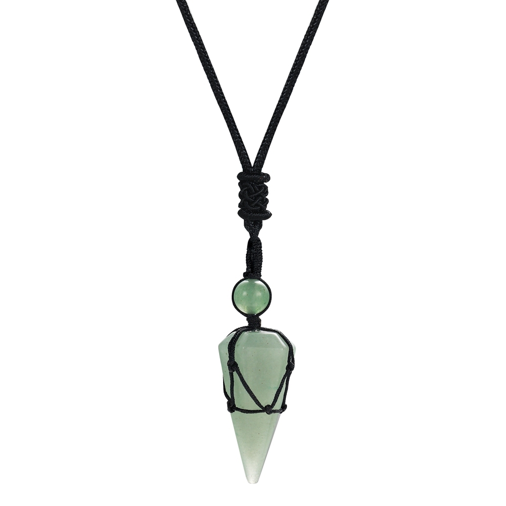 Natural Crystal Quartz Pendant Necklace Double Point Faceted Cut Healing Stone Jewelry for women Men