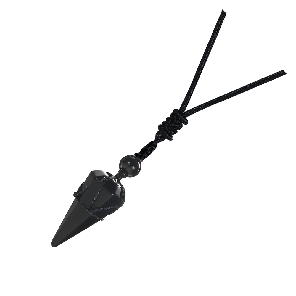 Natural Crystal Quartz Pendant Necklace Double Point Faceted Cut Healing Stone Jewelry for women Men