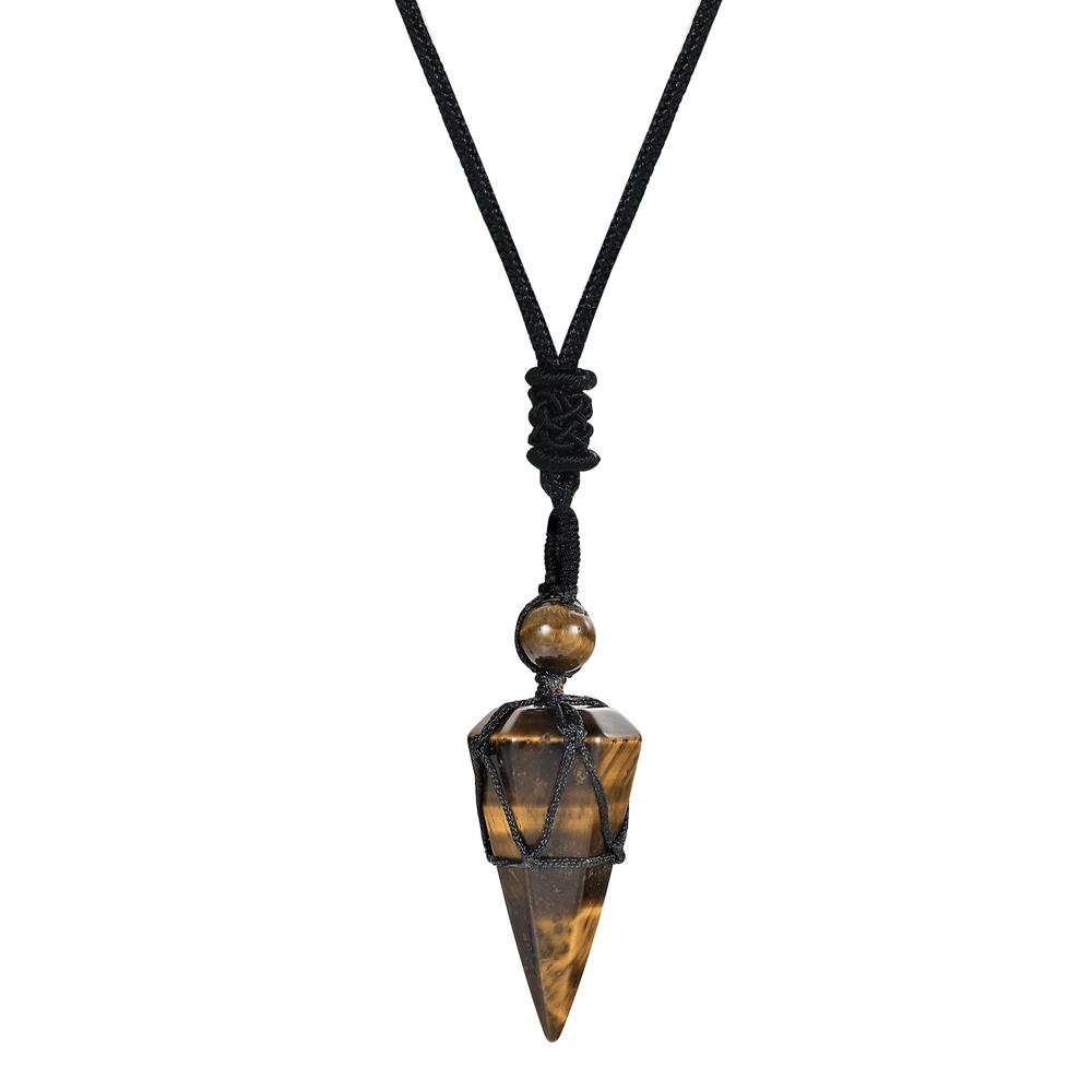 Natural Crystal Quartz Pendant Necklace Double Point Faceted Cut Healing Stone Jewelry for women Men
