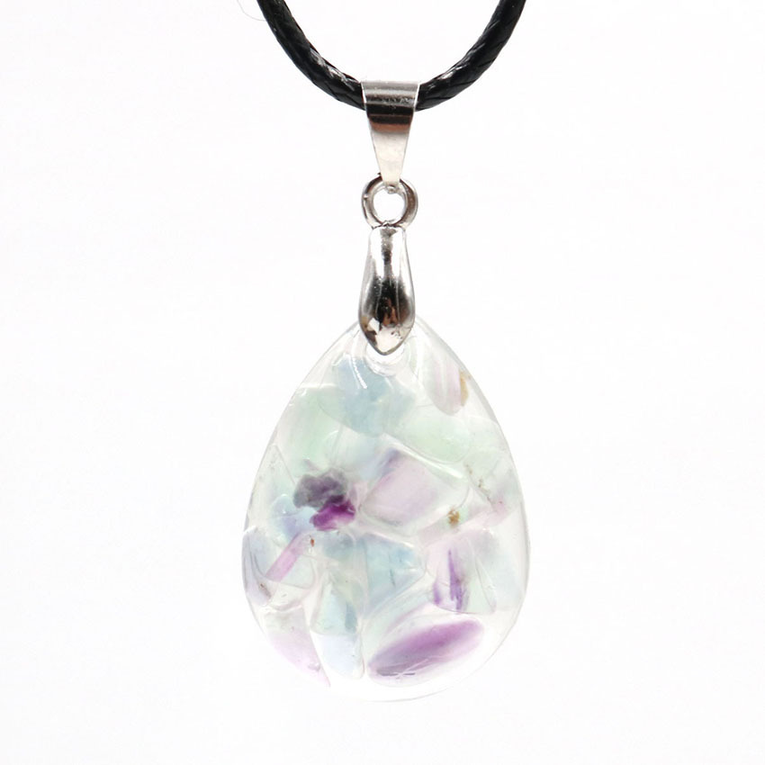 Handmade Teardrop Pendant Necklace for Women Men Natural Stone Pendant for Necklace Jewelry Making