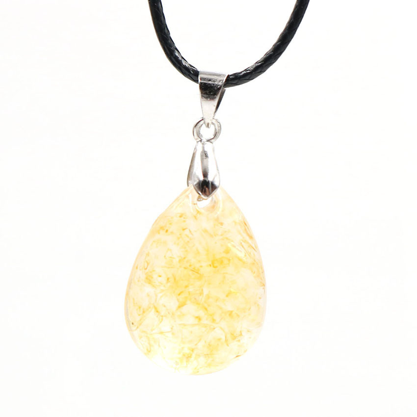 Handmade Teardrop Pendant Necklace for Women Men Natural Stone Pendant for Necklace Jewelry Making