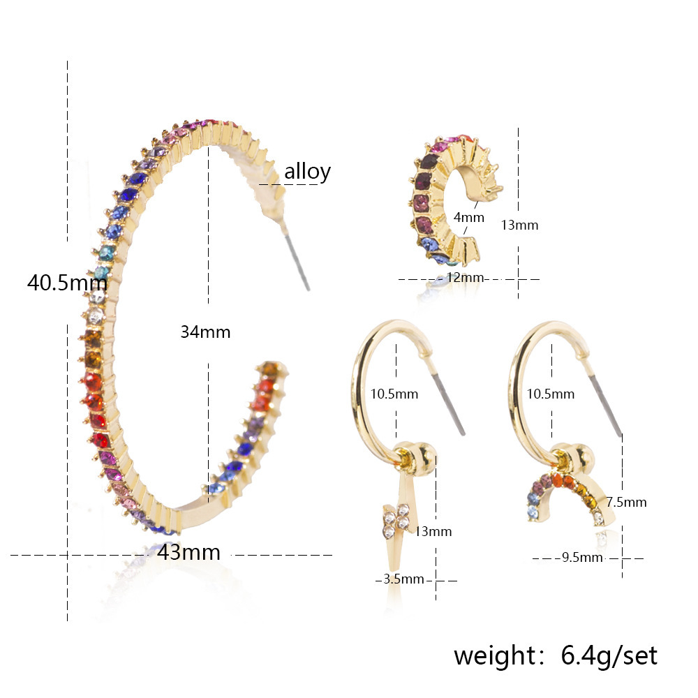6 Pairs Women's Earring Set Stud Earring for girl SE9411