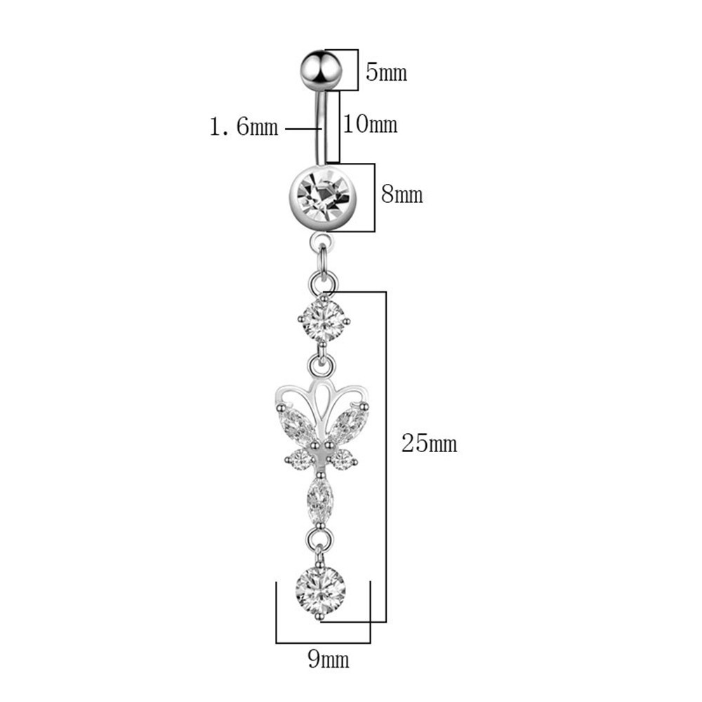 Belly Button Rings Belly Bar Navel Piercings Surgical Stainless Steel Rings for Women Jewelry