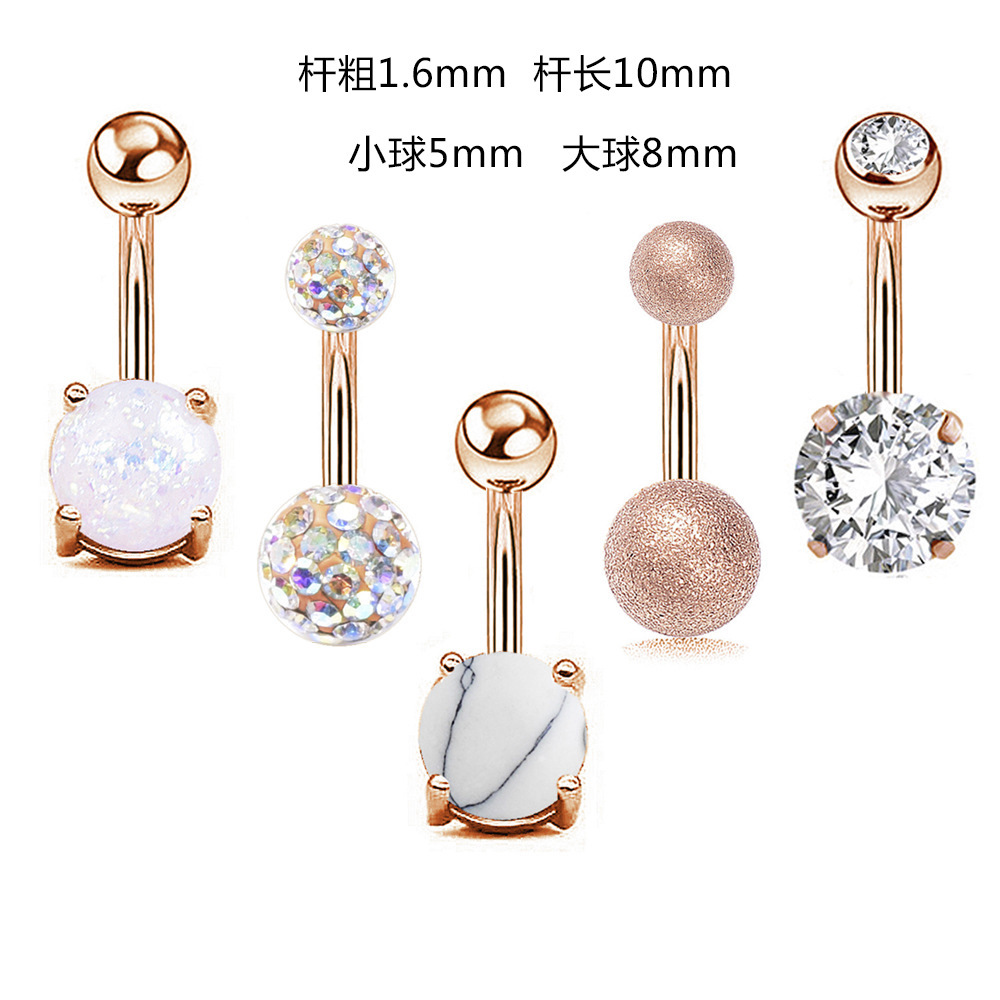 Belly Button Rings Belly Bar Navel Piercings Surgical Stainless Steel Rings for Women Jewelry