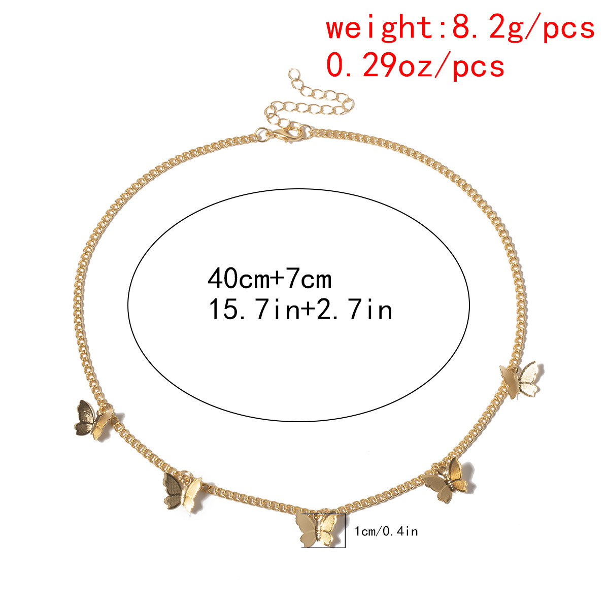 Butterfly Necklace Earrings Set Chain Necklace Charm Huggie Hoop Cute Earrings Dainty Butterfly Jewelry for Women Girls