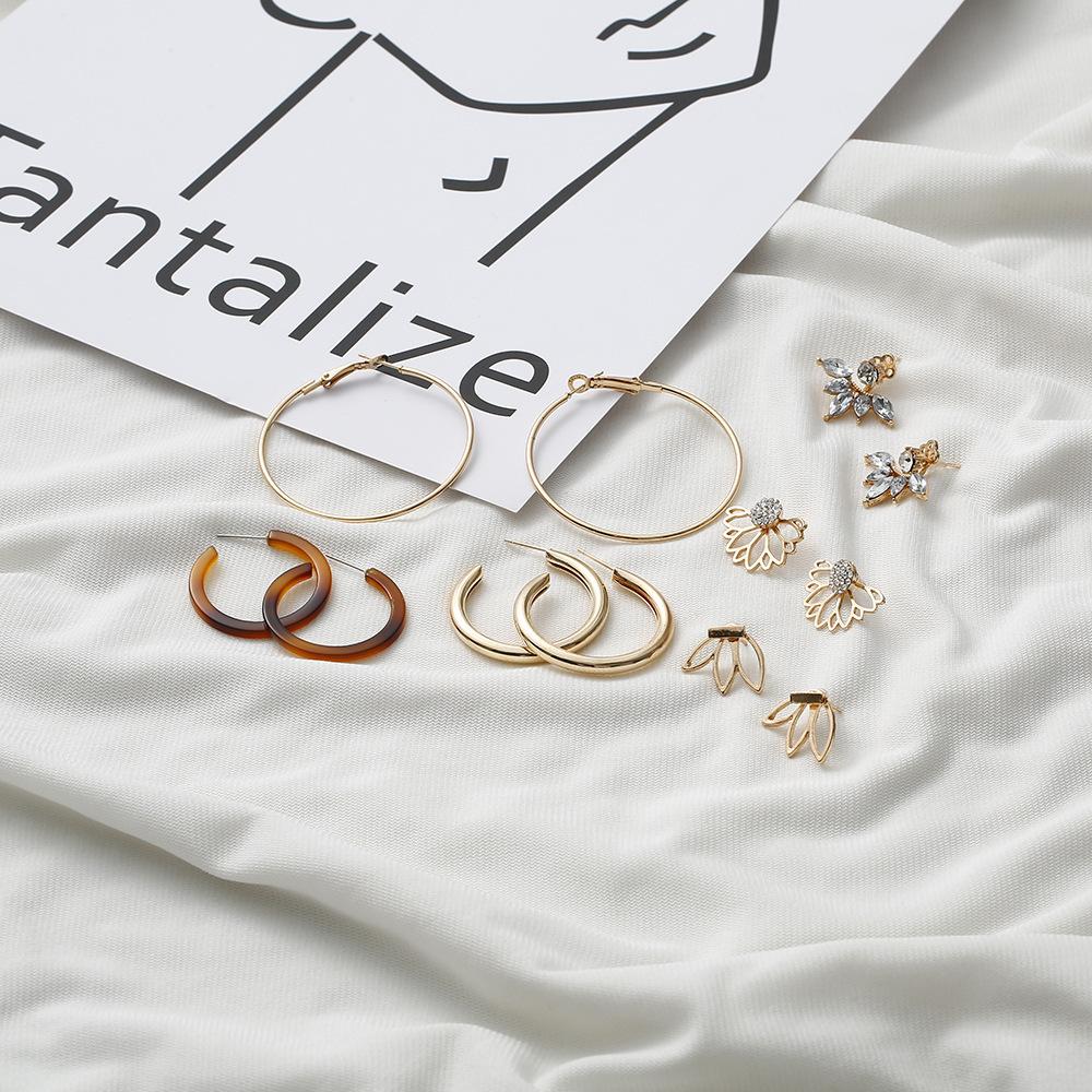 6 Pairs Women's Earring Set Stud Earring for girl SE9411