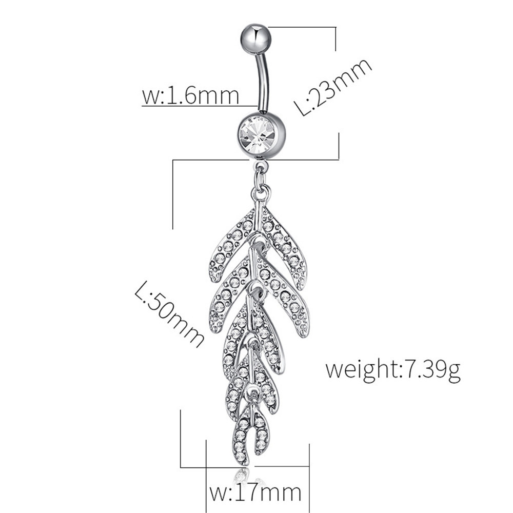 Belly Button Rings Belly Bar Navel Piercings Surgical Stainless Steel Rings for Women Jewelry