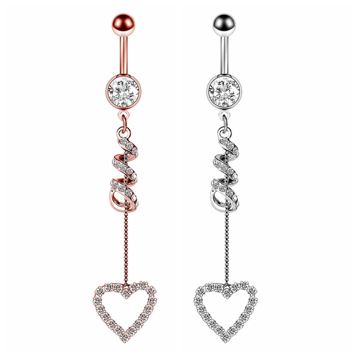 Belly Button Rings Belly Bar Navel Piercings Surgical Stainless Steel Rings for Women Jewelry