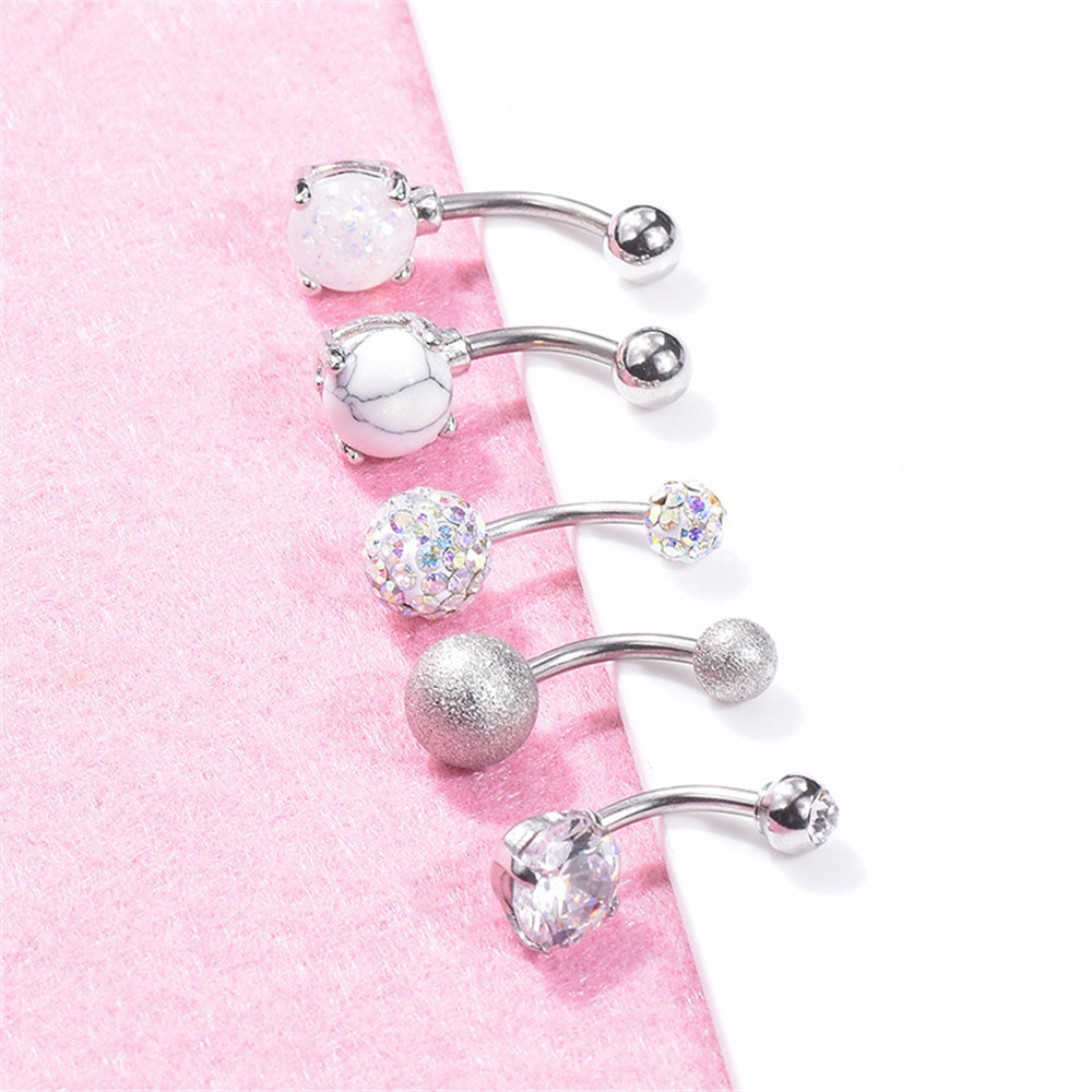 Belly Button Rings Belly Bar Navel Piercings Surgical Stainless Steel Rings for Women Jewelry