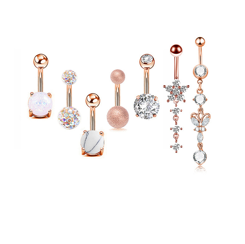 Belly Button Rings Belly Bar Navel Piercings Surgical Stainless Steel Rings for Women Jewelry