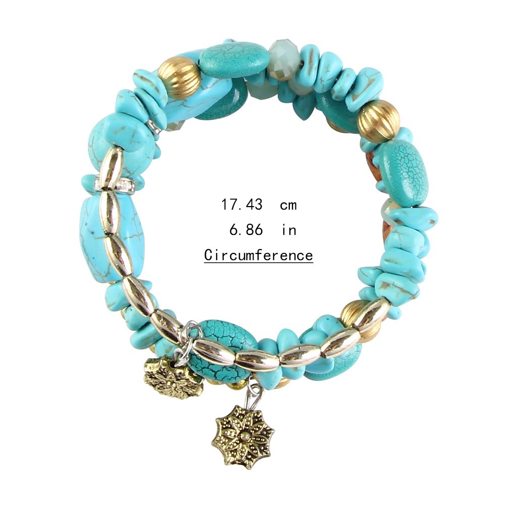 Bohemian Mix Bead Multi Layer Versatile Statement Bracelets Bangles Sparkly Crystal