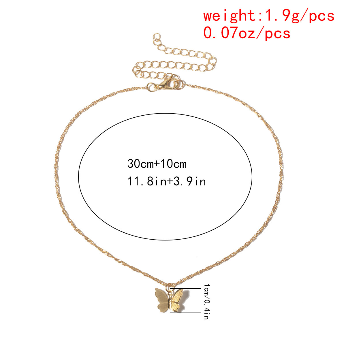 Butterfly Necklace Earrings Set Chain Necklace Charm Huggie Hoop Cute Earrings Dainty Butterfly Jewelry for Women Girls