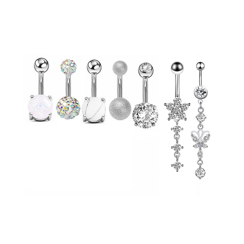 Belly Button Rings Belly Bar Navel Piercings Surgical Stainless Steel Rings for Women Jewelry