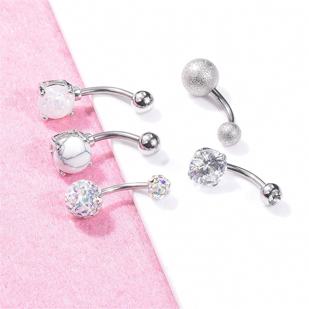 Belly Button Rings Belly Bar Navel Piercings Surgical Stainless Steel Rings for Women Jewelry