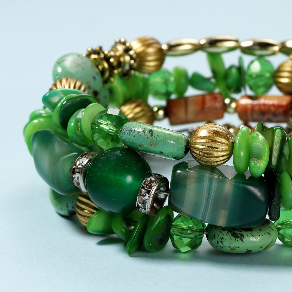 Bohemian Mix Bead Multi Layer Versatile Statement Bracelets Bangles Sparkly Crystal