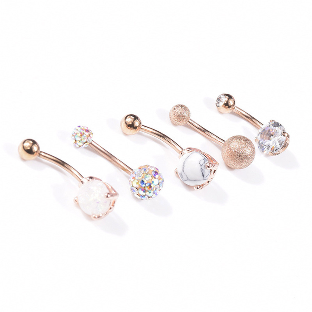Belly Button Rings Belly Bar Navel Piercings Surgical Stainless Steel Rings for Women Jewelry